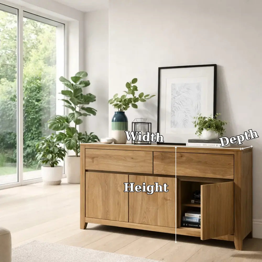 Modern Storage Console Table with Drawers & Doors - view 7 of 7