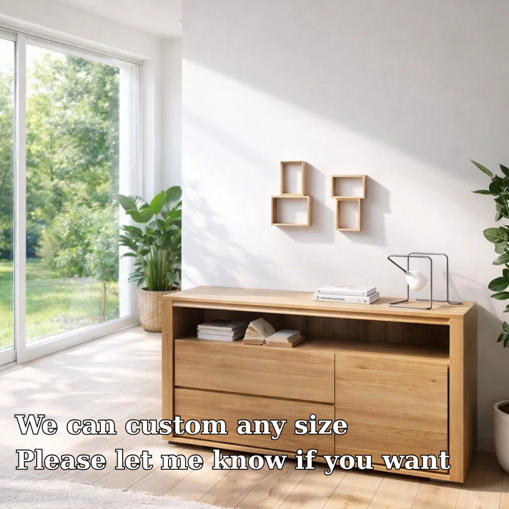 Modern Sideboard Cabinet with Drawers and Open Shelf - view 6 of 7