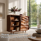 Sculptural Solid Wood Console Sideboard – Organic Modern Walnut Storage Cabinet - view 6 of 7