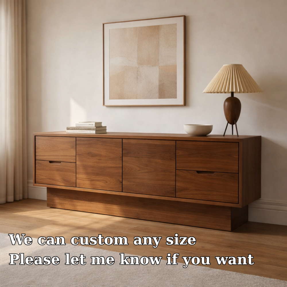 Solid Wood Console Cabinet with Drawers and Modern Storage Design - view 6 of 7