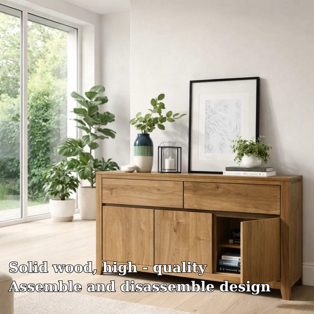 Modern Buffet Sideboard Cabinet with Drawers and Doors – Home Storage Cabinet - view 5 of 7