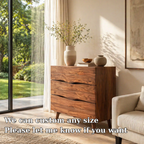 Live Edge Solid Wood Console Sideboard – Rustic Modern Walnut Storage Cabinet - view 7 of 7