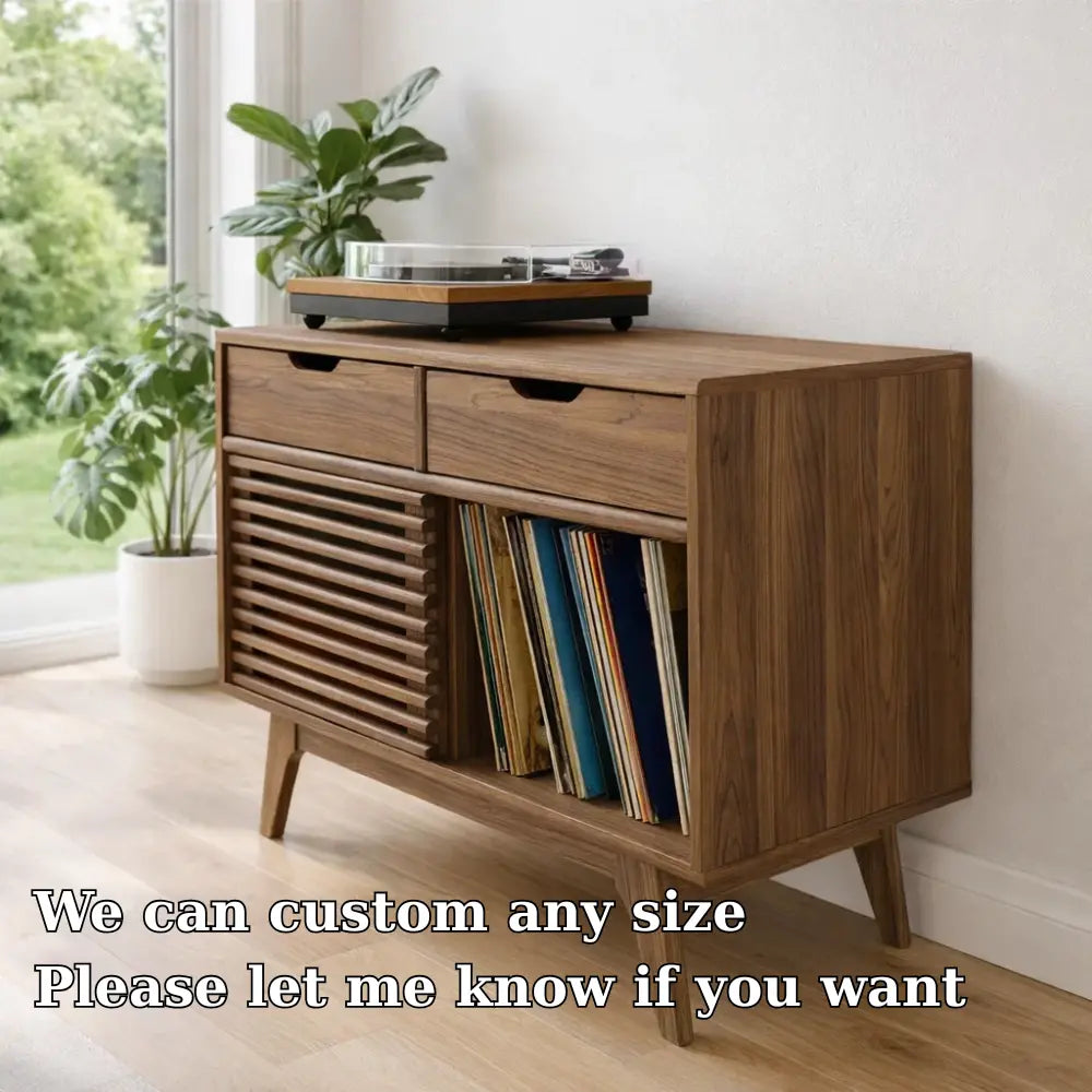 Modern Console Table with Drawers, Sliding Door & Open Storage - view 6 of 7