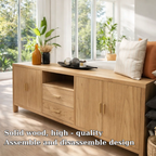 Sideboard Cabinet with Drawers, Doors and Open Shelf Storage - view 5 of 7