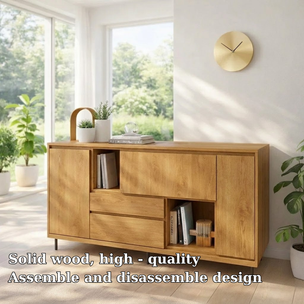 Modern Sideboard Cabinet with Drawers and Open Storage - view 5 of 7