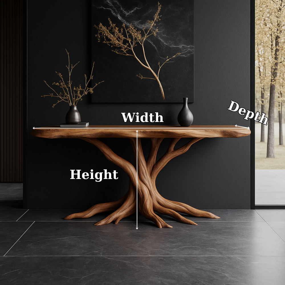 Handcrafted Solid Wood Console Table – Root-Inspired Organic Design for Luxury Living Spaces - view 4 of 6
