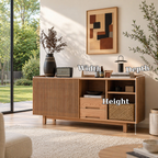 Solid Wood Console Sideboard – Modern Storage Cabinet for Living Room - view 7 of 7