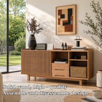 Solid Wood Console Sideboard – Modern Storage Cabinet for Living Room - view 5 of 7