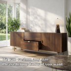 Modern Fluted Sideboard Cabinet with Drawer and Storage - view 5 of 7