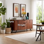 Modern Sideboard Buffet Cabinet with Drawers and Doors – Dining Room Storage - view 7 of 7