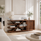 Modern Solid Wood Console Sideboard – Minimalist Walnut Storage Cabinet - view 7 of 7