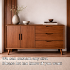 Solid Wood Console Cabinet with Drawers and Doors – Modern Storage Sideboard - view 6 of 7