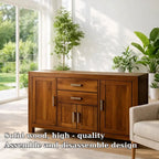 Modern Solid Wood Sideboard Console Table with Multi Storage Compartments - view 5 of 7