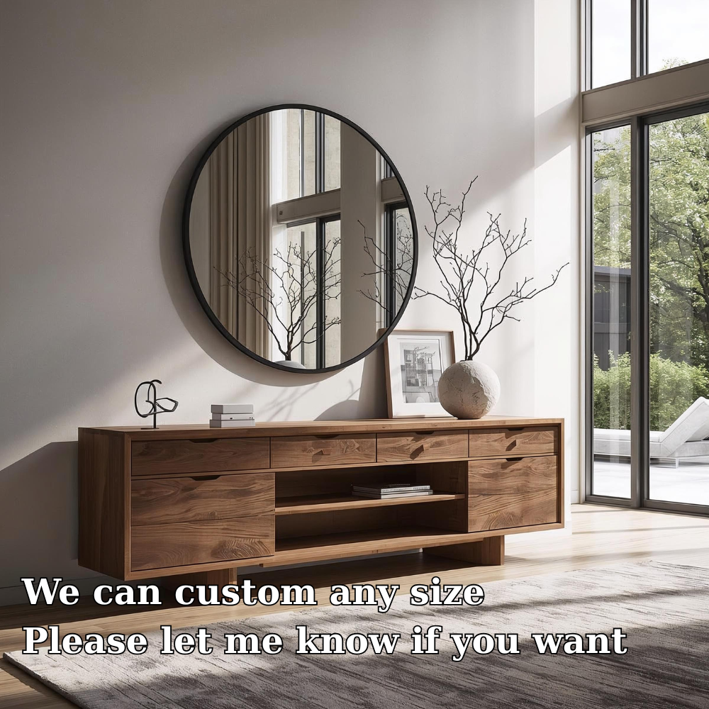 Solid Wood Console Table with Drawers and Open Shelf – Modern Entryway Storage Cabinet - view 6 of 7