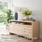 Modern Console Table with Open Shelf & Cabinet Storage - view 6 of 7
