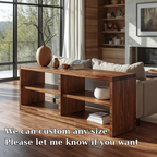 Modern Solid Wood Console Cabinet with Open Shelving – Stylish Living Room Storage - view 7 of 7