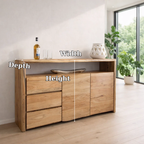 Modern Sideboard Cabinet with Drawers and Doors – Minimalist Storage Console - view 7 of 7