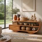 Modern Solid Wood Console Sideboard – Minimalist Storage Cabinet for Living Room - view 7 of 7