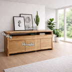 Solid Wood Console Table Modern Sideboard with Storage Cabinet - view 7 of 7