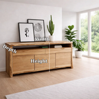 Modern Sideboard Cabinet with Open Shelf – Minimalist Storage Console - view 7 of 7