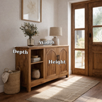 Solid Wood Console Table with Doors and Shelves – Rustic Entryway Storage Cabinet - view 7 of 7