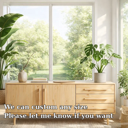 Solid Wood Sideboard Cabinet with Drawers and Doors - view 6 of 7