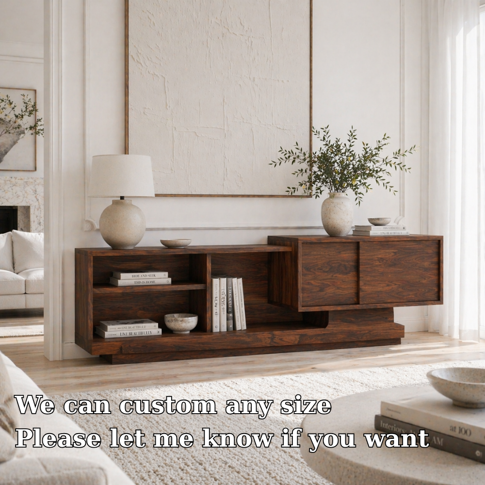 Minimalist Solid Wood Console Sideboard – Modern Entryway Storage Table - view 5 of 7