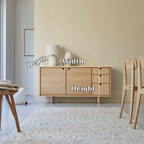 Solid Wood Sideboard Cabinet with Doors & Drawers – Minimalist Storage - view 7 of 7