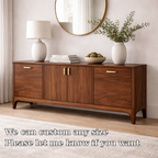 Modern Solid Wood Sideboard Console Cabinet with Drawers and Storage - view 5 of 7