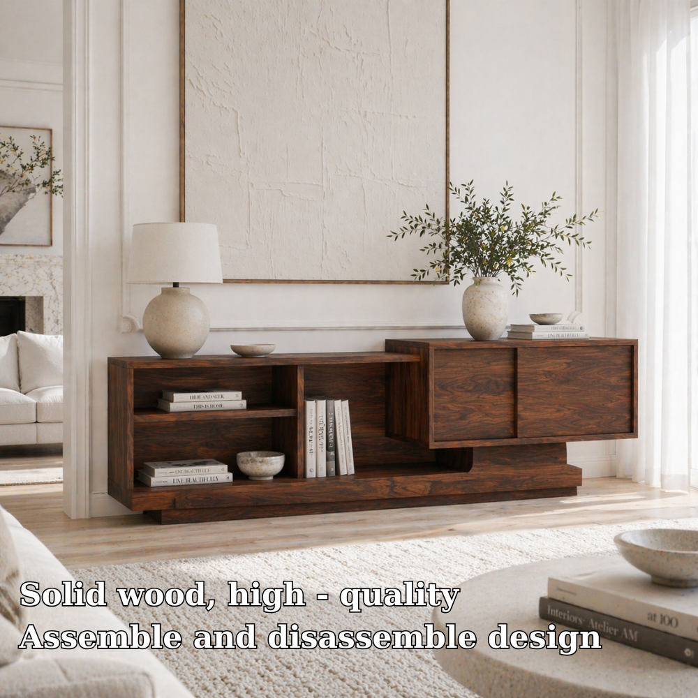 Minimalist Solid Wood Console Sideboard – Modern Entryway Storage Table - view 6 of 7
