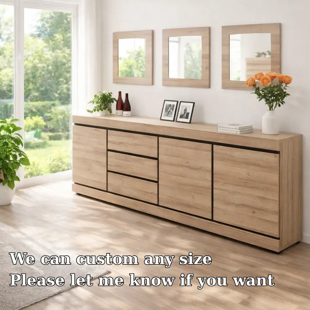 Modern Console Table with Drawers & Cabinet Storage - view 6 of 7