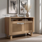 Modern Console Cabinet with Vertical Slatted Doors – Elegant Storage Solution - view 7 of 7