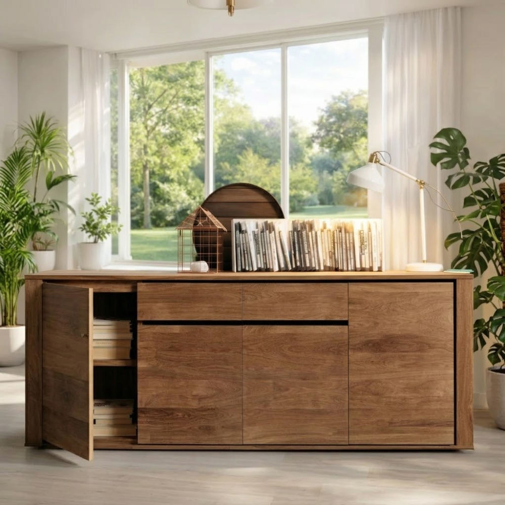 Large Sideboard Cabinet with Doors and Hidden Storage - view 3 of 7