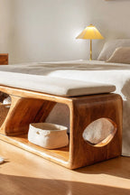 Mid Century Wood Bench For Warm Interior Spaces - view 4 of 7