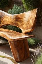 Handcrafted Outdoor Wooden Bench For Serene Garden Corners - view 4 of 7