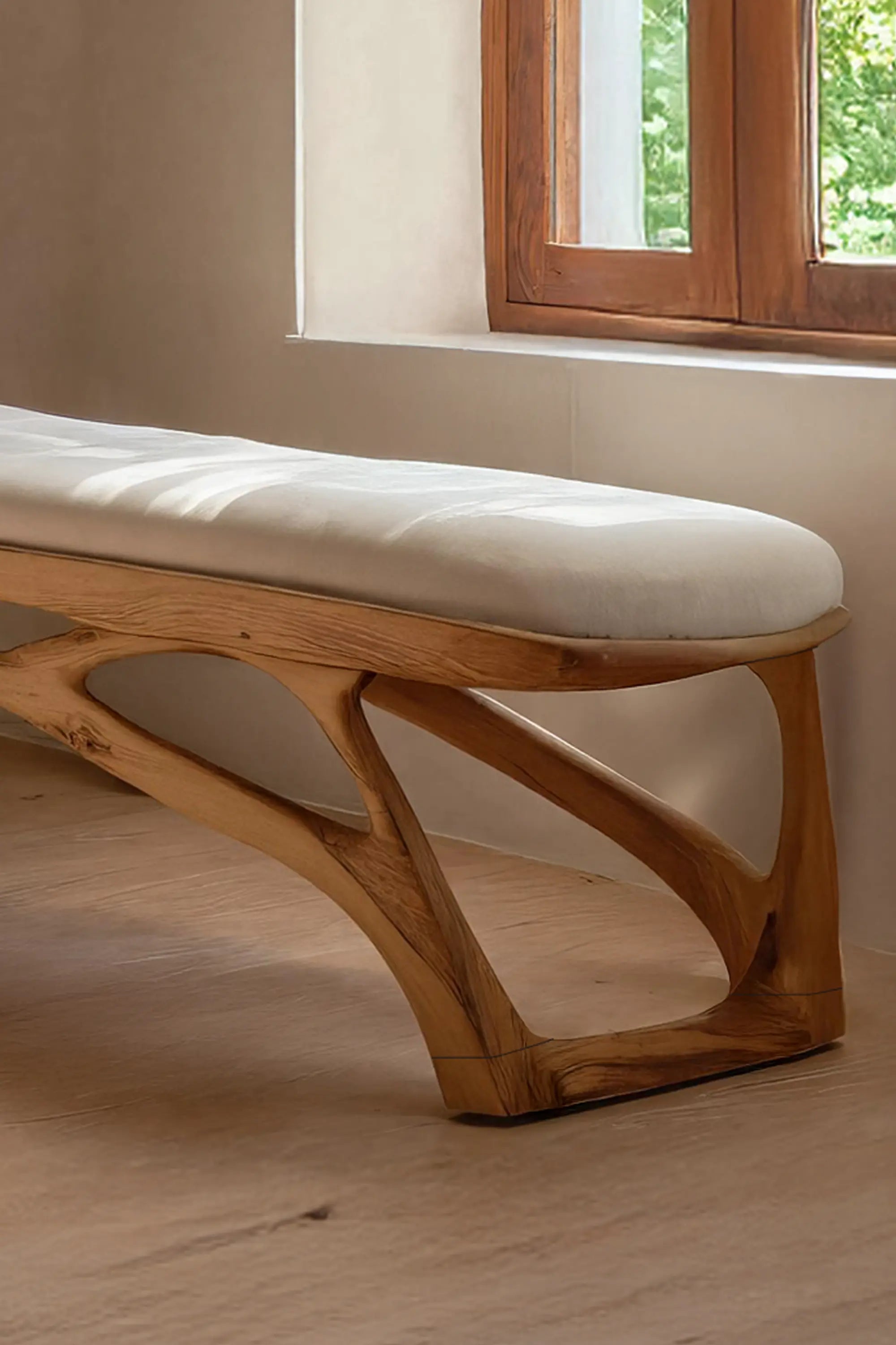 Minimalist Wooden Bench For Bedroom Interior Accent - view 4 of 7