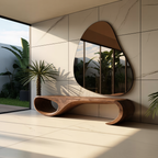 Modern Sculptural Bench For Entryway And Living Room Decor - view 3 of 8