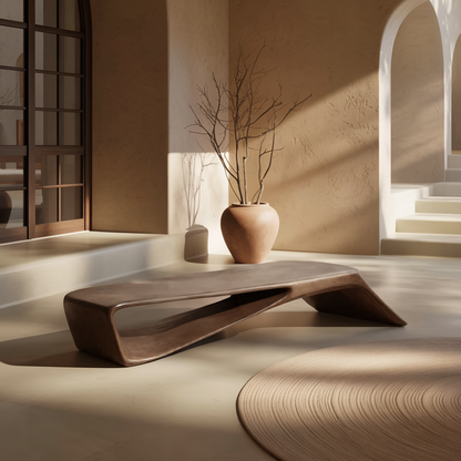 Contemporary Sculptural Bench For Entryway Hallway And Office - view 2 of 8