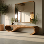 Modern Sculptural Bench For Entryway And Living Room Decor - view 2 of 8