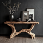 Live Edge Console Table Solid Wood Rustic Driftwood Gift - view 1 of 8