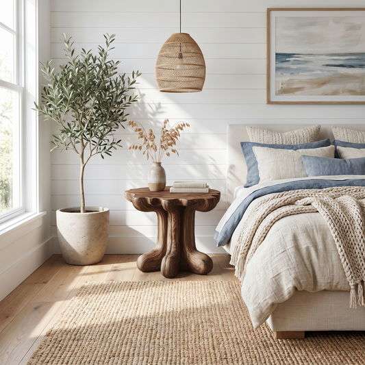 Rustic End Table Christmas Natural Living Room Display - view 1 of 8