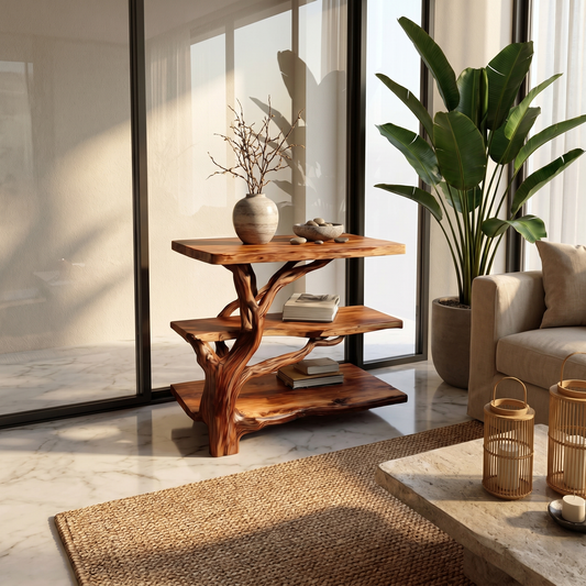 Rustic Tree Bedside Table Bedroom - view 1 of 8