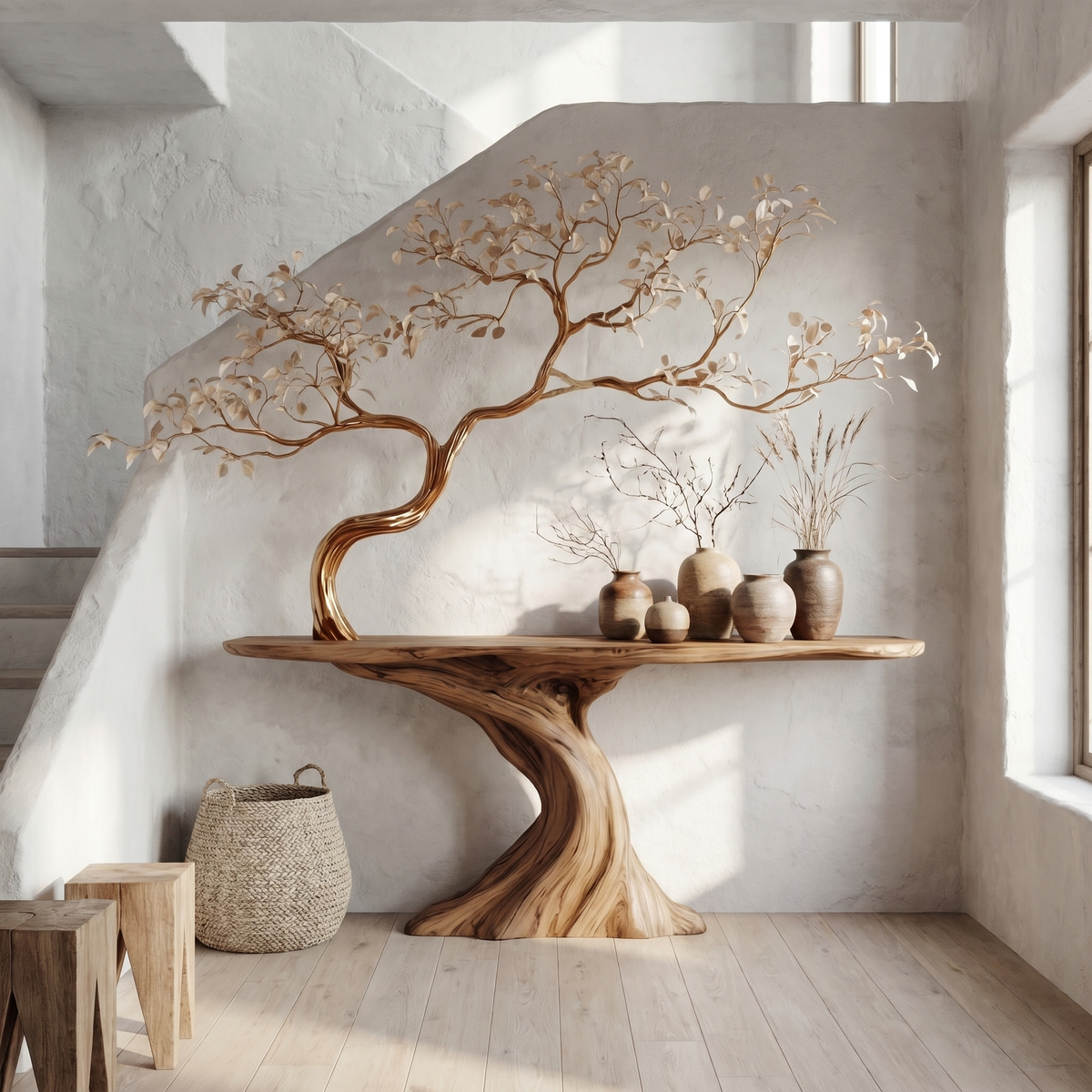 Midcentury Tree Console Table Entryway - view 1 of 8
