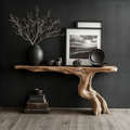 Rustic Console Table Driftwood Live Edge Natural Wood Gift - view 1 of 5