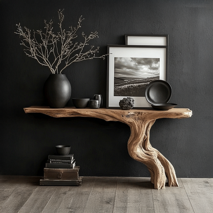 Rustic Console Table Driftwood Live Edge Natural Wood Gift - view 1 of 5