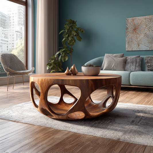 Artisan Coffee Table Natural Wood Farmhouse Gift - view 1 of 6