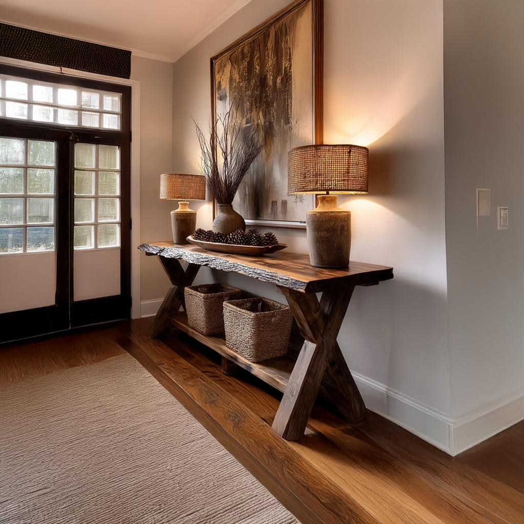 Rustic Console Table Farmhouse Sofa - view 1 of 8