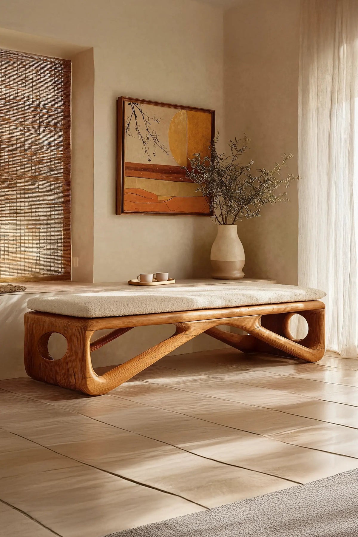 Farmhouse Wooden Bench For Cozy Bedroom Corners - view 5 of 7