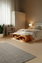 Contemporary Wooden Bench For Bedroom Furniture Decor - view 2 of 7
