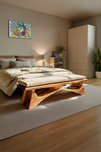 Handcrafted Solid Wood Bench For End-of-Bed Styling - view 2 of 7